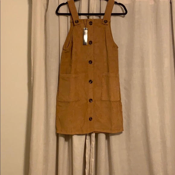 Papermoon Other - Corduroy Button Coverall - Camel Color